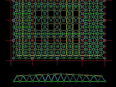 山西钢结构网架上下弦示意图